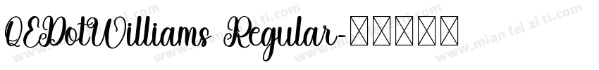 QEDotWilliams Regular字体转换